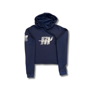 Vintage Logo Crop Hoodie